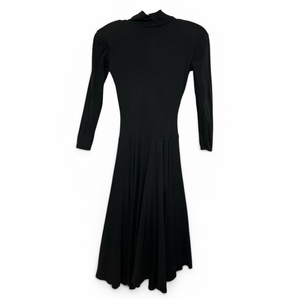Betsey Johnson Black Long Sleeve Turtleneck Midi Dress - Picture 3 of 5
